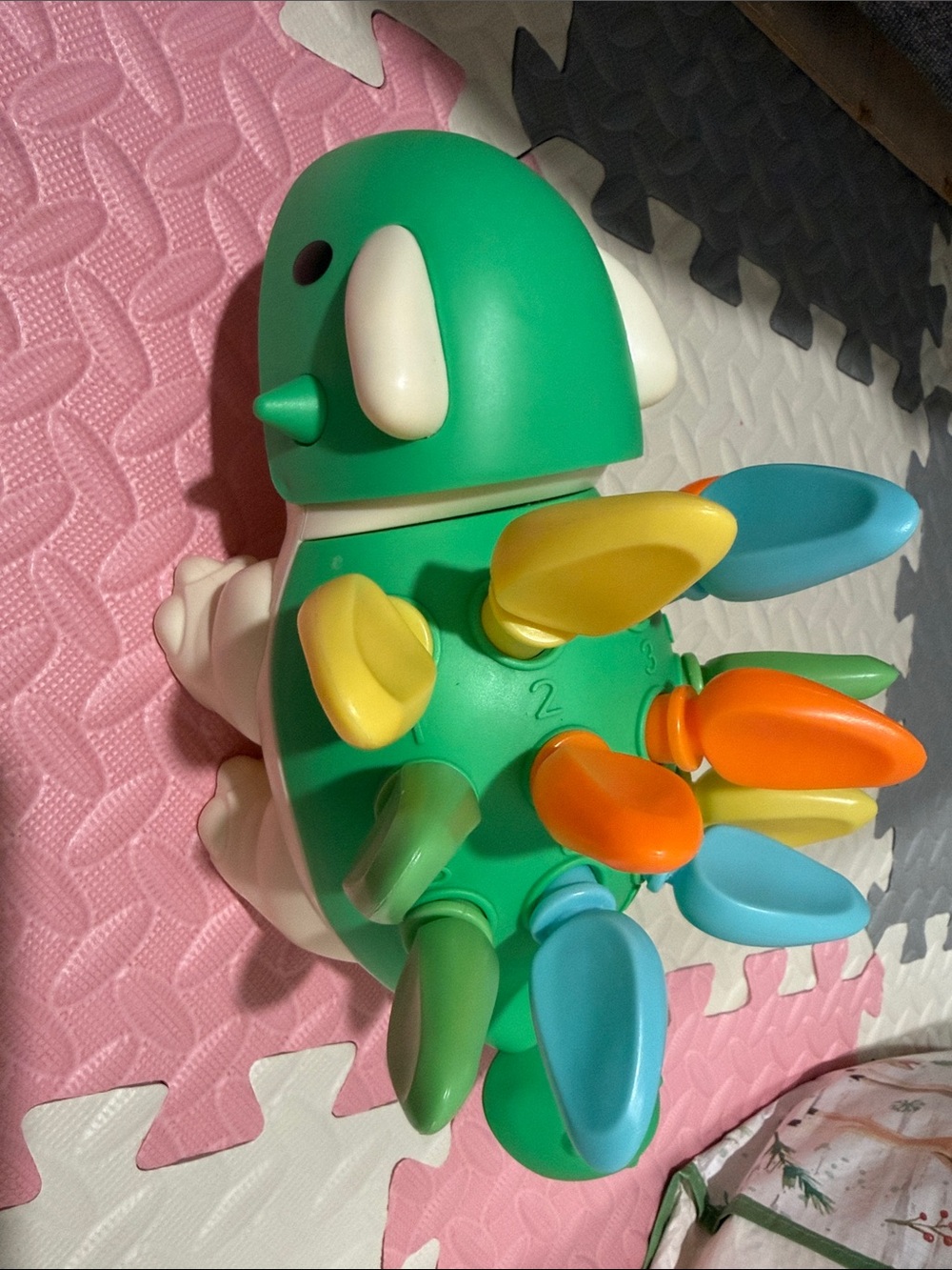 Green Dino Peg Sorting Toy for Toddlers/ learn numbers